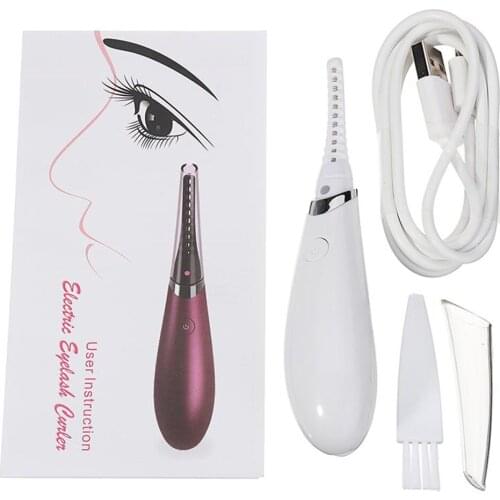 2 Color Electric Eyelash Curler USB Charging Heated Eyelash Curler Long-Lasting Electric Ironing Eyelash Curler Makeup Curling