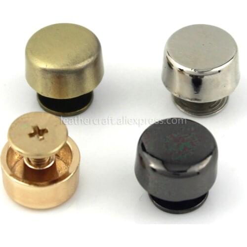 4pcs Metal Screw Back Rivets for Leather Studs Nail Garment Leather Craft Belt Wallet Bag Decoration Hardware 10mm