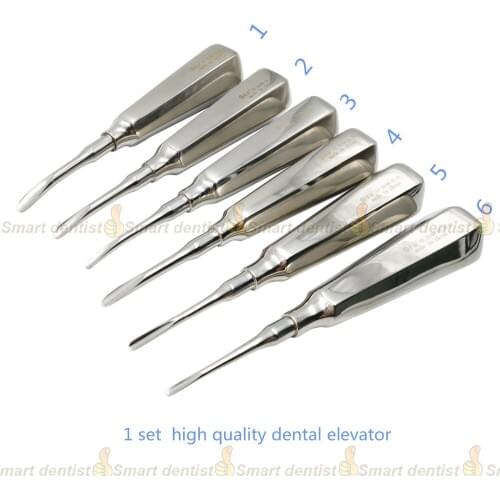 High Quality 2018 New 6 pcs/ kit dental lab dentistry dentist dental detista equipment for teeth whitening curved ROOT ELEVATOR