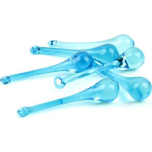 16X60MM/20X80MM Aquamarine Raindrops Crystal Chandelier Parts Lamp Glass Hanging Pendants Crystal Beads Curtain Accessories