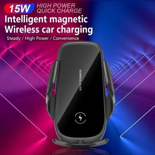 2021 new wireless charger 15W Qi fast charging car phone holder for iphone 8 8Plus 11/11Pro 12 Samsung S10 S9 Huawei Mate30 Pro