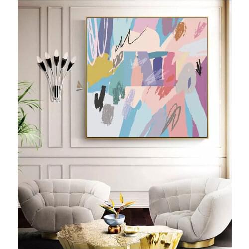 Large canvas oil painting hand painted Abstract Canvas Painting Wall Art picture for Living Room wall Picture Home Decor gift