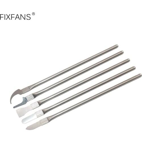 FIXFANS 5 in 1 BGA Chip Repair Kit with Handle for iPhone Motherboard CPU Remover Glue Cleaning Mobile Phone Repair Tools