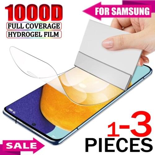 1000D Hydrogel Film For Samsung S21 S20 Note 20 Ultra Screen Protector For A52 A51 A32 A72 A71 A21S S20FE M51 A50 A12 M31 A02S