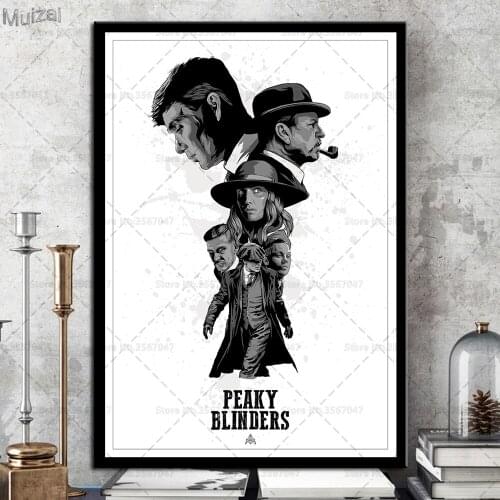 Art Poster Peaky Blinders Cillian Murphy TV Show Canvas Painting Retro Wall Pictures Prints for Living Room Home Decor