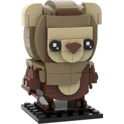 MOC For Star of Space Wars Brickheadz-Wicket Building Blocks Little Bear Cub Model DIY Assembly Education Toys For Children Gift