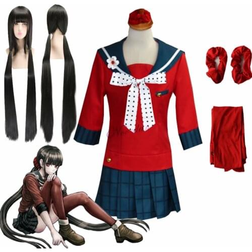 Danganronpa V3 Killing Harmony Maki Harukawa Cosplay Costume Japanese Game School Uniform Sailor Dress And Wig