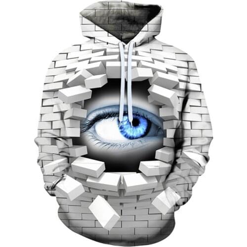 2021 New Fashion Kids Boy Girl Unisex Child Hoodies 3D eye Printed Geometry Colorful Casual Men Women Couple Hoodie Streetwear