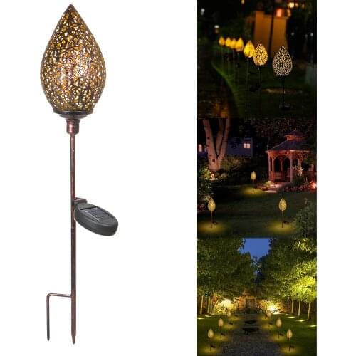 New LED Solar Lantern Light Hanging Garden Outdoor Decoration Lights Metal Lawn Lamp Patio Courtyard Decor Yard Home Decoration