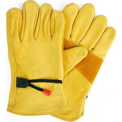 1 Pair Outdoor Camping BBQ Welding Heat Resistance Cowhide Protection Gloves перчатки тактические перчатки велосипедные