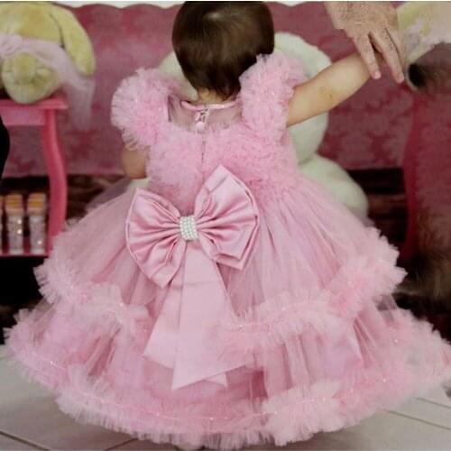Pink Flower Girl Dresses Elegant Sleeveless Princess Dress For Weddings Party First Communion Pageant Gowns