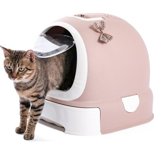 Fully Enclosed Cat Litter Basin Deodorizing Cat Excrement Basin Cat Toilet Litter Anti-splash Large Litter Basin Cat Supplies