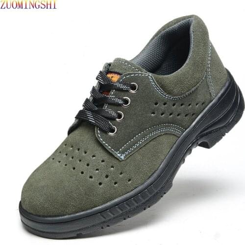 Work Safety Shoes men bot Steel Toe boots Warm Breathable Mens Casual Boots Puncture Proof Labor Insurance Shoes Large size