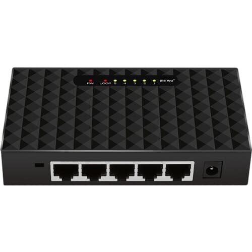 Network Switchs 5 Port Gigabit Desktop Switch 10/100/1000Mbps Fast Ethernet Network Switch LAN Full/Half duplex Exchange
