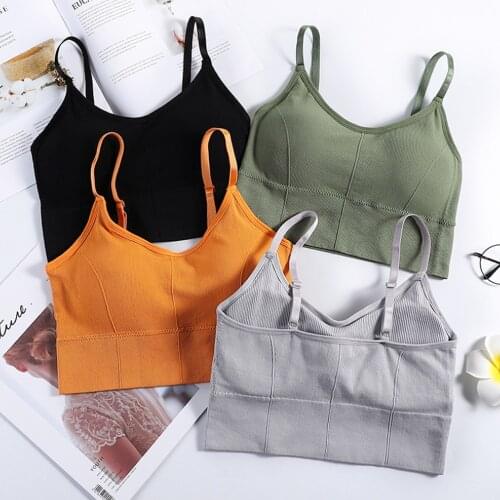 Cotton Sports Bras Women Push Up Solid Sports Bra Jogging Gym Women Sports Bra Girl Underwear Fitness Running Yoga Sport Tops