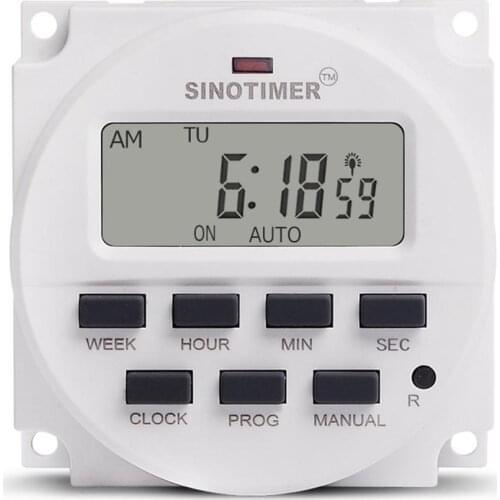 BIG LCD 1.6 Inch Digital 220V 230V AC 7 Days Programmable Timer Switch With UL Listed Relay Inside And Countdown Time Function