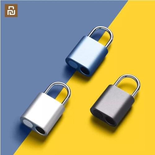 Xiaomi youpin smart fingerprint padlock IPX7 waterproof fingerprint one-key open portable padlock to prevent loss