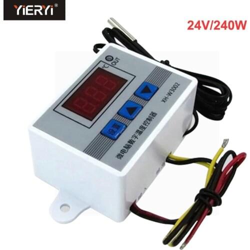Yieryi XH-W3002 AC 12V 24V 220V Digital LED Temperature Controller 10A Thermostat Thermostatic Control Switch Accuracy 0.1