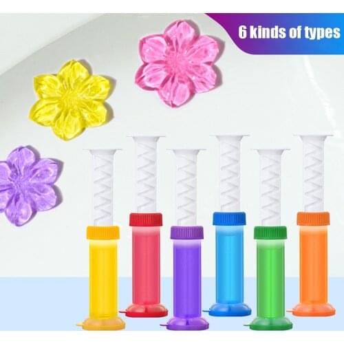 1/6Pcs Toilet Cleaning Gel Toilet Deodorant Air Freshener Needle Cleaner Fresh Gel Detergent Flower Household Aromatic Cleaning