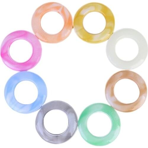 10PC 9 Color High Quality Plastic Curtain Rings Roman Circle For Hanging Curtain Top Pole Grommet Eyelets Decoration Accessories