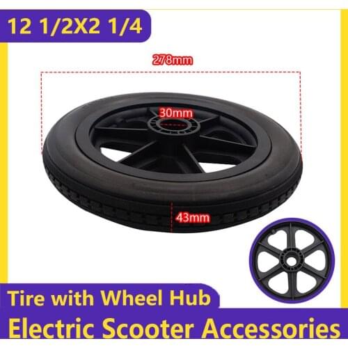 12 1/2X2 1/4 Tyre 12 Inch 12 1/2X2 1/4 Tire with Aluminum Alloy Hub for 49cc Motorcycle Mini Dirt Bike Tire MX350 MX400 Scooter