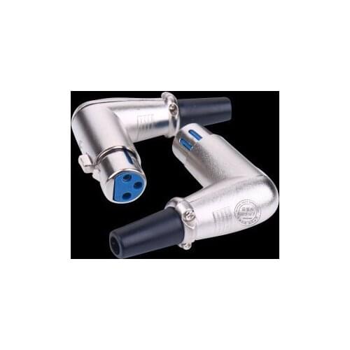 3pins 90 degree right-angle XLR connector Female XLR connector Microphone connector MIC Adapter free shipping