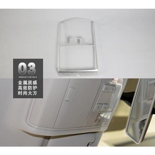 3 PCS ABS Chrome Car Interior Reading Map Light Lamp Cover Trims For Volkswagen Tiguan L 2017 Car Styling Auto Accessories
