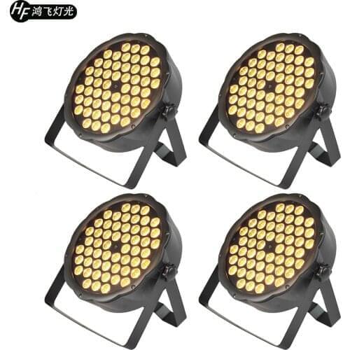 4 Pieces / 54W Led Warm White Par Light 54 LED White Light Par DMX512 Background Staining Light