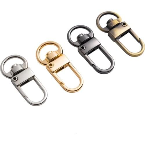 50Pcs Multi Purpose Universal Buckle Rotating Key Ring Chain DIY Hardware Accessories Zinc Alloy Dog Buckles Bag Hook