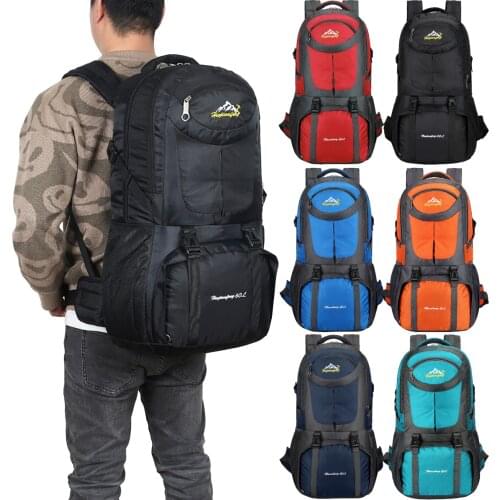 60L Outdoor Long Distance Trip Shoulders Bag Cycling Backpack Mountaineering Camping Travel Knapsack Climbing Hiking Rucksack