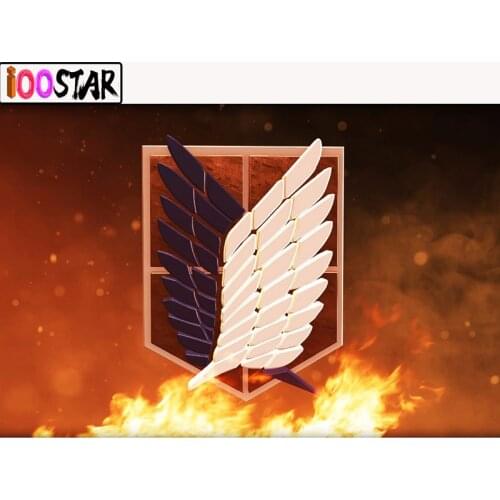 Full Diamond 5D DIY Diamond Painting Anime "Attack On Titan" Diamond Embroidery Cross Stitch Rhinestone Mosaic Painting