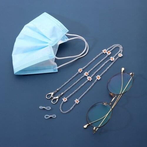 New Small Fresh Beaded Flower Mask Chain Lanyard Glasses Chain For women Sunglasses Rope Neck Strap Cord Hang Mask Necklace