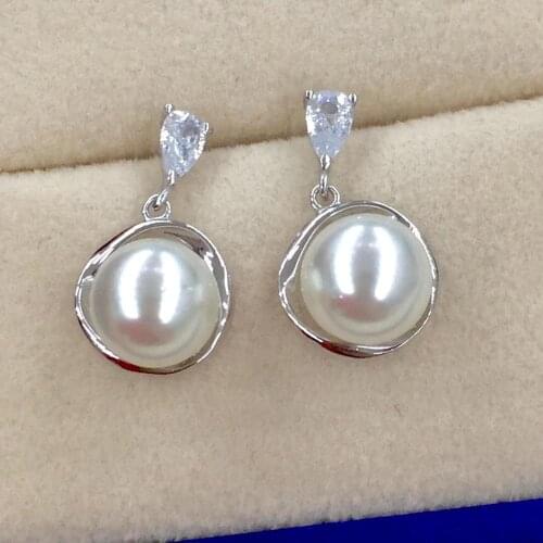 DIY Mounts 925 Sterling Silver Earrings Findings Settings Base Mountings Parts for Coral Pearls Agate Crystal Stones Jade