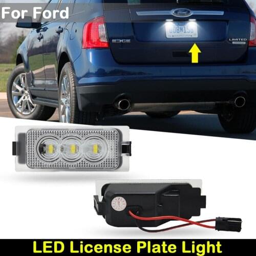 For Ford Edge Escape Mercury Car Rear White LED License Plate Light Number Plate Lamp