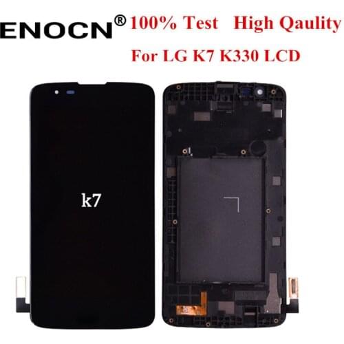For LG K7 Display LCD Touch Screen Digitizer Assembly lcd con telaio o senza cornice K7 Tribute 5 LS675 MS330 K330 LCD