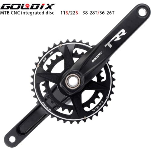 GOLDIX crankset bicycle sprocket 38/28T aluminum alloy CNC machining SRAM GXP mtb crankset parts sram crankset shimanoXT 105