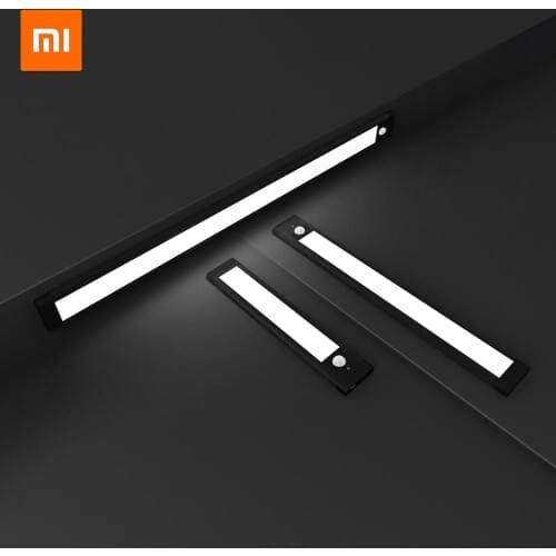 HUIZUO LED Wireless Sensor Light Bar 20 30 50cm Light and Body Sensor USB Rechargeable Hook Magnetic Night Light Bedroom Kitchen