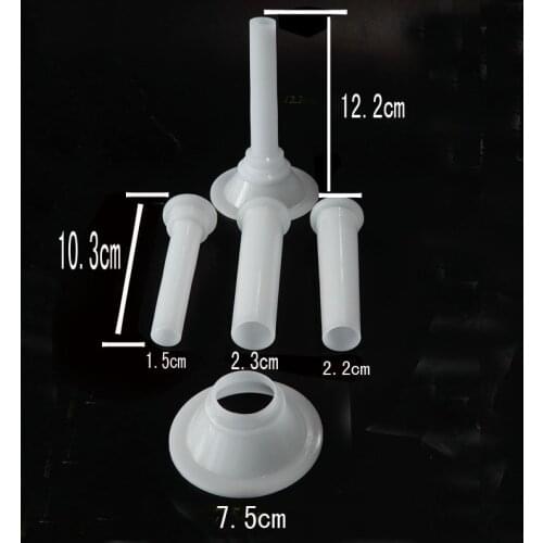 IYouNice 7.5cm Base 2lbs Sausage Stuffer Filling Tubes Funnels Nozzles For Sausage Maker Sausage Tube 14Mx26mm Collagen Casing