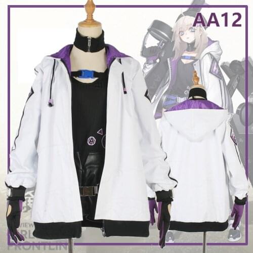 Game Girls Frontline AA12 Cosplay Costumes Girls Battle Uniform Women/Men Clothes Party Uniform Full set for Halloween