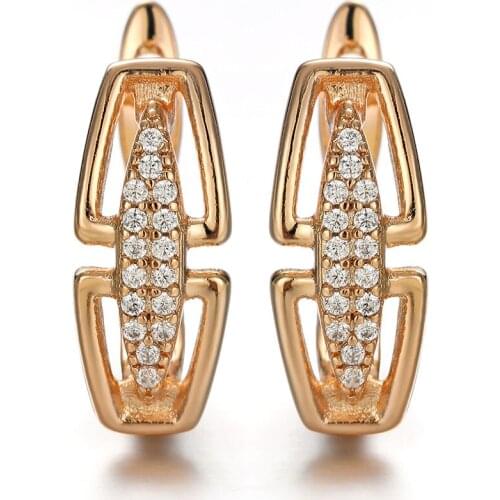 Harong Crystal Mini Stud Earrings Girl Party Punk Copper Earring Piercing Simple Luxury Gold Plated Jewelry Women Accessories