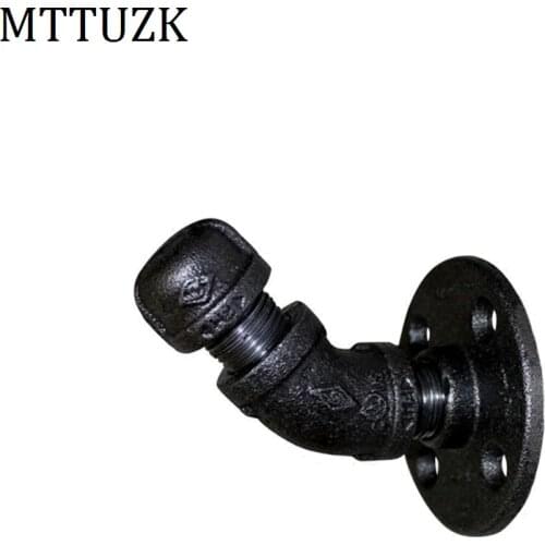 MTTUZK Black Industrial water pipe clothes hook fashion bathroom coat hook retro wrought iron clothing &coat hook MT06