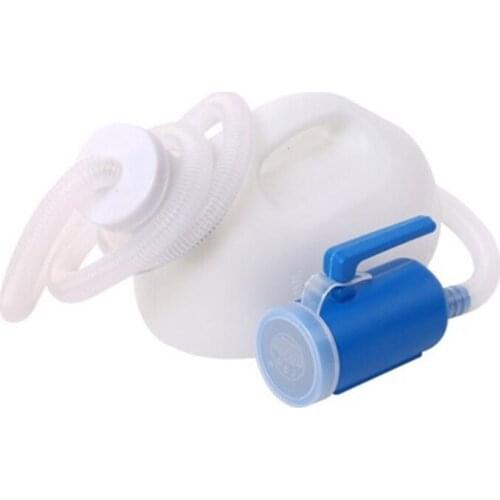 Men Reusable Pee Jug Male Urine Bottle Tube with Lid Portable Thicken Mens Potty 2000m l for Hospital Camping Car Travel