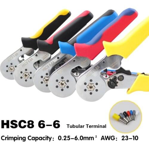 Self-adjusting crimping tool hsc8 6-6 crimper kablo kesici pliers cable crimp tools plier wire cutter alicate crimpador alicates