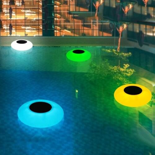 Outdoor Indoor Ip68 Glowing Solar Powered Underwater Ufo Rgb Floating Pool Decorated Led Lighting for Garden