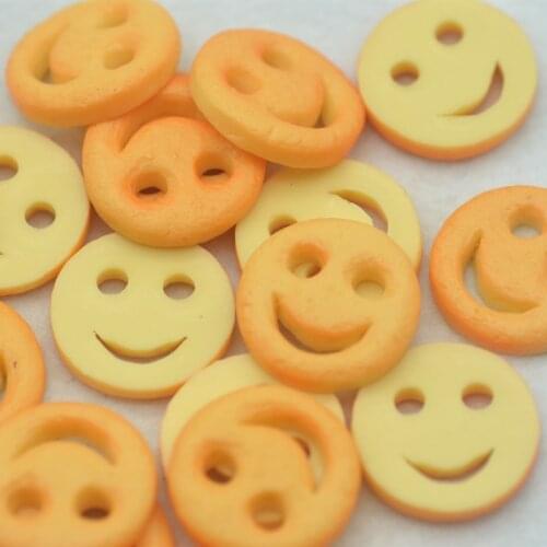 50PCS/Pack Resin Smiling Face Cookies 25mm Free Shipping