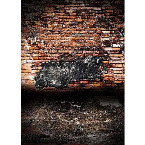 Portrait Medium Photography Backdrop Dark Red Grunge Brick Wall Room Custom Fabric Background Photocall Photo Studio Decor Prop