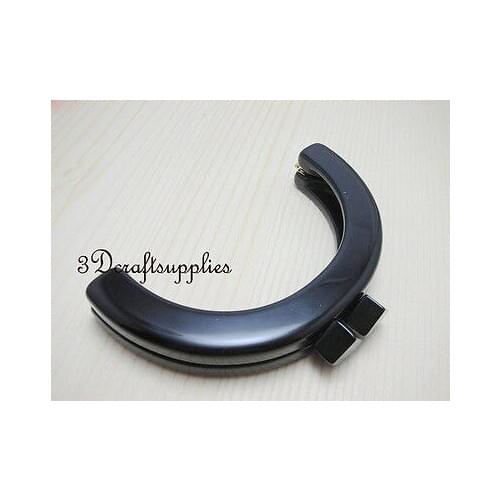 Purse frame 5 inch x 2 3/4 inch ( 12.5 cm x 9.5 cm ) black Acrylic Resin C33