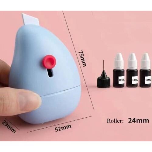 Multiple Color Security Seal Roller Stamp with Cutter For Protecting ID and Confidental Data