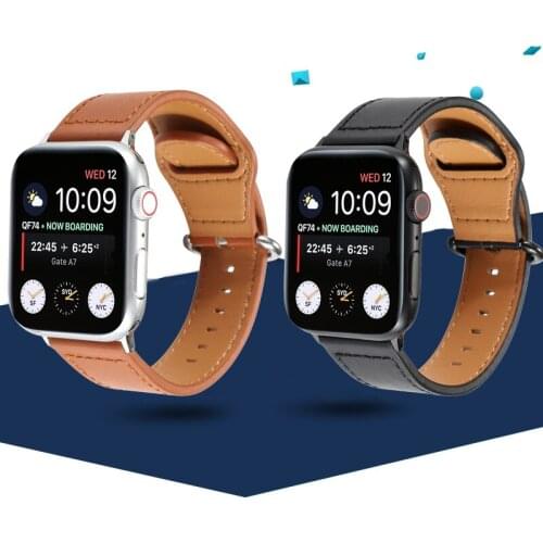 Wristband For Apple Watch series 5/4/3/2/1 38mm 42mm 44mm 40mm Leather Replacement Bracelet Strap Sports Loop band for iwatch