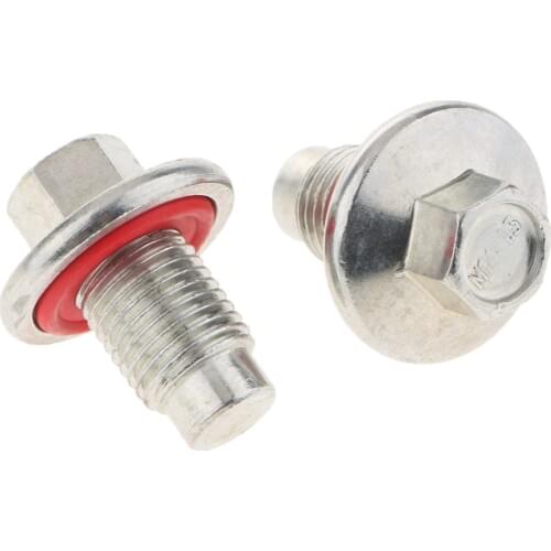 10Pcs Silver Oil Drain Plug Screw with Insert Rubber Gasket M14 x 1.5 for Dodge Jeep Chrysler